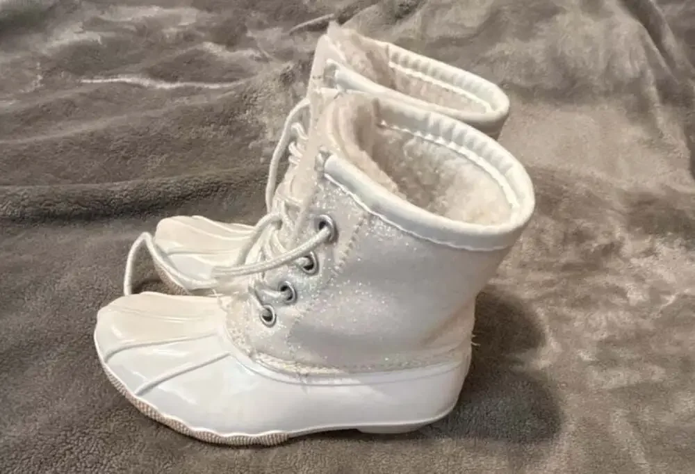 Josmo Girls Glitter Duck Boots White Size 12